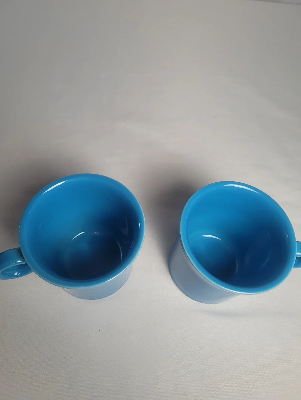 Fiestaware Lot Of 2 Peacock Blue Coffee Mugs Homer Laughlin